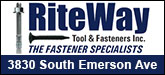 Riteway Tool & Fasteners Inc Sponsorship Banner